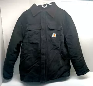 Vintage Carhartt Black Canvas Arctic Quilted Lined Jacket Coat Men’s VGC - Bild 1 von 4