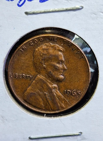 1965 Lincoln Penny ,**  No Mint Mark *Lots Of Errors ,One Of A Kind Cover