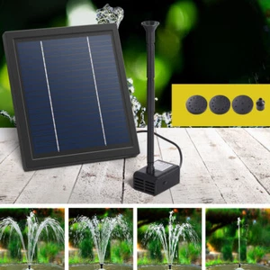 Garden Solar Pond Pump 6.1FT Fountain Pump Outdoor Water Features Nozzle 440L/H - Picture 1 of 5
