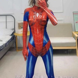 Spider-Woman Jumpsuit Cosplay Costume Spider-Girl Tights Zentai Halloween Party - Picture 1 of 4