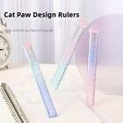 Transparent Cat Paw 15Cm Straight Ruler Multifunction Diy Drawing Tools  Office