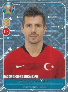 TUR06 EMRE BELOZOGLU # TURKIYE TURKEY METAL STICKER PANINI UEFA EURO 2020 - Picture 1 of 2