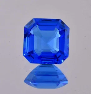 Piedra preciosa suelta de corte cuadrado espinela azul ceilán natural de 7,75 quilates certificada 12x12 mm - Imagen 1 de 6