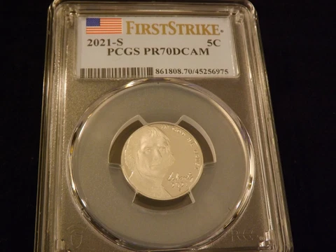 2021-S   Nickel   First Strike         PCGS PR 70 DCAM Cover