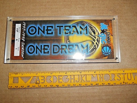 ORLANDO MAGIC COMMEMORATIVE 1997-98 TICKET - PEPSI SEALED IN PLASTIC DISPLAY Cover