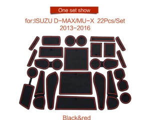 for Isuzu D-Max MU-X 2012- 2019 Anti-Slip Gate Slot Cup Mat Accessories Door Pad - Picture 1 of 7