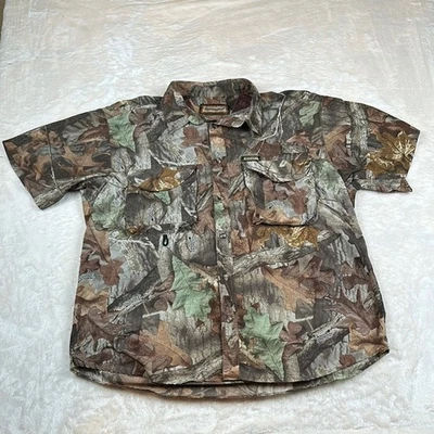 Remington 2XL Ventilated Woodlands Camo Button Down Short Sleeve Hunting Shirt - Image 1 of 4
