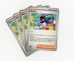 4x Kieran 113/131 x4 - NM Prismatic Evolutions Pokemon Playset - Picture 1 of 3