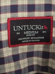 UNTUCKit Egrivin Performance Button Front Hemd Herren M Slim Fit Mehrfarbig Kariert - Bild 1 von 8