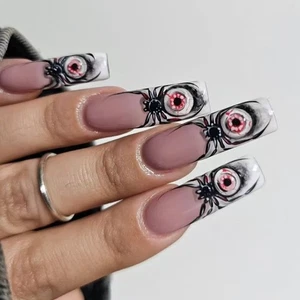 Long Permanent ABS Halloween Persist Hoofs Eerie Webspinner Internet French For - Picture 1 of 8