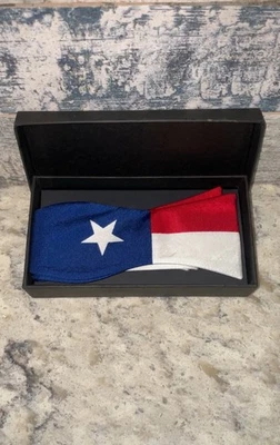 Gravata borboleta bandeira do Texas 100% seda - Imagem 1 de 3