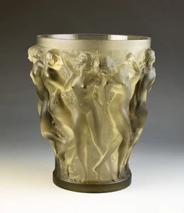 Rene Lalique TOPAZ BACCHANTES VASE C.1927 - Picture 1 of 11