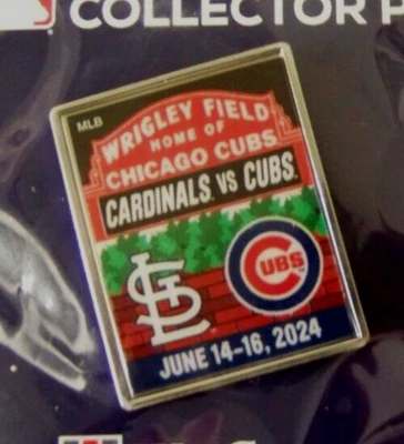 2024 St Louis Cardinals Chicago Cubs pin Wrigley Field MLB c45363 - Image 1 of 4