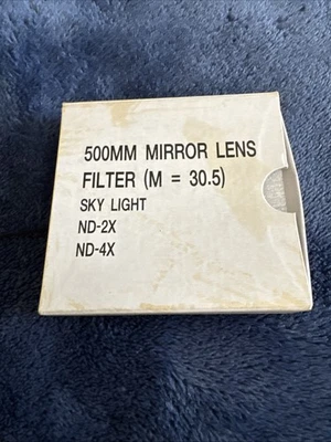 Kalimar 500MM MIRROR LENS FILTER 30.5mm SKY LIGHT 1A, ND2X & ND4X - Image 1 of 4