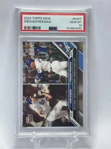 2024 Topps Now World Series Freddie Freeman/Kirk Gibson Karte #KGFF PSA GEM MT 10 - Bild 1 von 4