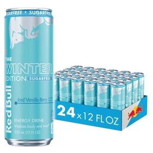 Red Bull Winter Edition Sugar Free Iced Vanilla Berry 12 Fl Oz Cans (24 Pack) - Picture 1 of 1