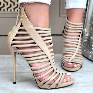 Giuseppe Zanotti Priscilla Stiefeletten Schuhe Absatz Wildleder Riemchen EU 38 UK 5 - Bild 1 von 15