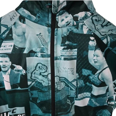 Chaqueta UFC Para Hombre UFC Sublimación Salón de la Fama Cremallera Completa Verde Azulado Talla XS Foto 1 de 4