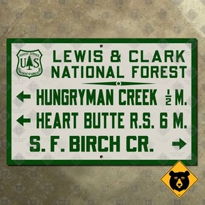 Montana USFS Lewis Clark National Forest Service highway trail Heart sign 15x10 - Picture 1 of 2