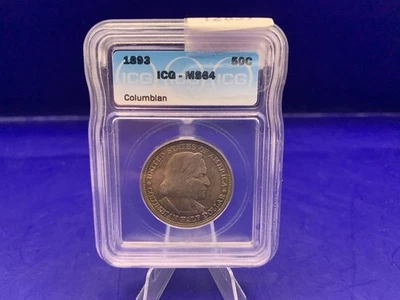 1893 Columbian Exposition Half Dollar MS64 ICG Free Shipping! - Image 1 of 4