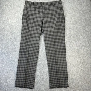 Banana Republic Hose Damen 14 grau Ryan kariert Anzughose Stretch Karriere - Bild 1 von 14