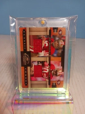 2008 Donruss Classic Game Used Patch Jersey Joe Montana Jerry Rice /250.  CC-10 - Image 1 of 4