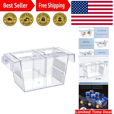 Versátil tanque de incubación de acrílico para peces bebés - diseño flotante seguro incluido Foto 1 de 4