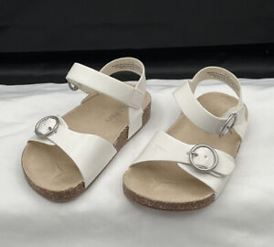 Old Navy White Double Strap Sandals Buckles Toddler Size 7-14