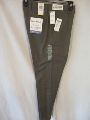 Dockers Cotton Blend Brown Flat Front Straight Easy Khaki Dress pants SR$50 NEW - Image 1 of 3