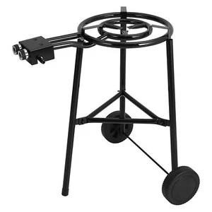 Set Padella Paella 18" + Gambe Treppiede Rinforzato Bruciatore Paella 16" su Ruote - Foto 1 di 7