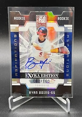 2009 RYAN GOINS Donruss Elite Aspirations Signatures /100 Auto ROOKIE RC - Image 1 of 3