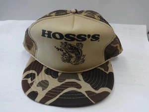 Vintage 1996 Hoss's Large Mouth Bass Camoflauge Snapback Mütze Herren Einheitsgröße Nissin - Bild 1 von 9