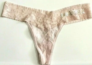 Sexy Tanga Panty Victoria's Secret Rosa Polvoriento Floral Encaje Lacie Talla L Transparente Suave - Imagen 1 de 13