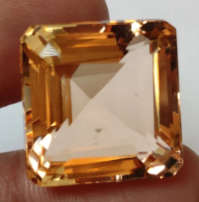 AAA+ Peach Topaz 87.60 Ct. Square Cut Faceted Loose Gemstone Gift For Women/Her - Image 1 of 4