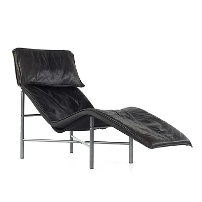 Sillón chaise de cuero Early Tord Bjorklund para IKEA Mid Century Foto 1 de 4