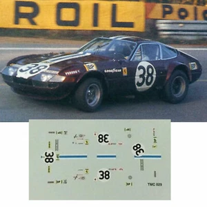 Calcomanías Ferrari 365 GTB4 Daytona Le Mans 1972 n.o 38 NART escala 1:43 coche - Imagen 1 de 1
