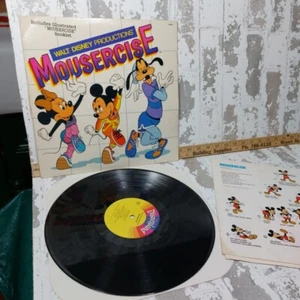 Walt Disney Productions Mousercise - 1981 Vinyl LP Record Album with Booklet - Foto 1 di 19