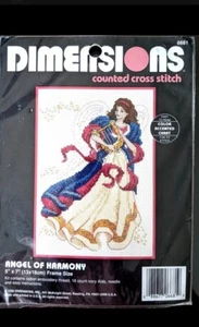 Vintage Dimensions Counted Cross Stitch Kit 6681 Angel of Harmony 5x7 - Picture 1 of 2