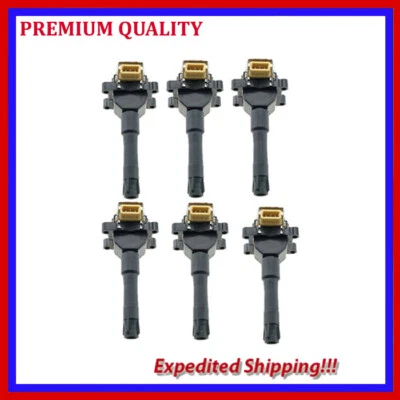 6PC EBM325 IGNITION COIL FOR 1992 1993 1994 1995 BMW 325IS 2.5L L6 - Image 1 of 4