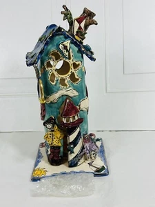 Blue Sky Clayworks 2001 Four Seasons SUMMER House Heather Goldminc Candle Holder - Picture 1 of 13