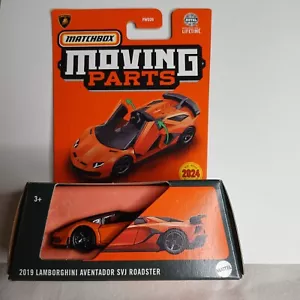 2019 LAMBORGHINI AVENTADOR SVJ ROADSTER MATCHBOX MOVING PARTS ORANGE 2024 - Picture 1 of 1