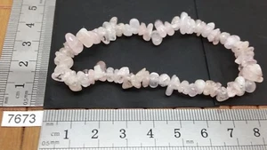 Bracelet baroque QUARTZ ROSE pierres roulée mineraux lithotherapie reiki chips - Picture 1 of 1