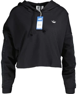 NEU !! adidas Damen Hoodie mit Nieten, Oversize, schwarz, Gr. 42 - Bild 1 von 6