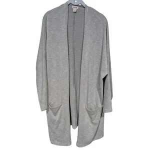 DONNI Anthropologie Einheitsgröße sandwash gerippter Cardigan vorne offen Staubtuch - Bild 1 von 8