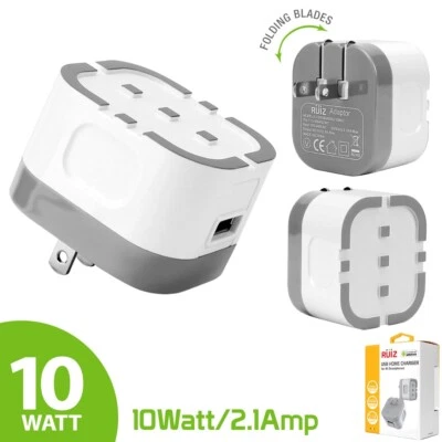RUIZ 10 Watt 2.1 Amp Fast Charging USB Home Charger - Image 1 of 4