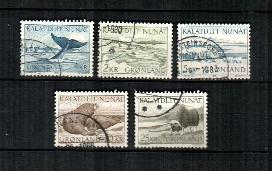 GREENLAND Scott's 71-75 ( 5v )  Greenland Wildlife F/VF Used  ( 1969-76 ) #2 - Image 1 of 1