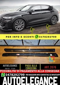 ⭐2076 SOTTO MINIGONNE ADATTO PER AUDI Q8 2019-2023 NERO LUCIDO⭐ - Imagen 1 de 13