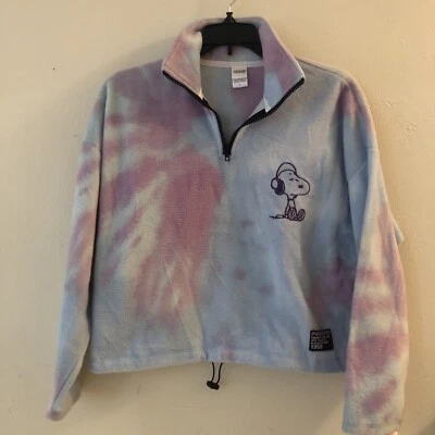 Peanuts Girls Jacket Snoopy Cool Joe Fleece Zip up Pink and Blue Zip Size XS - Image 1 of 4