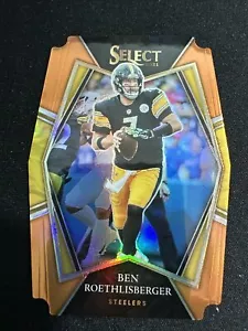 2021 Select Football BEN ROETHLISBERGER Premier Level Die-Cut ORANGE PRIZM /249 - Picture 1 of 6