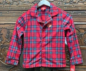 New Family PJ 's Kids Brinkley Plaid Pajama Top, Red , S(6/7) - Picture 1 of 1